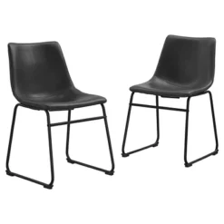 Set Of 2 Laslo Modern Upholstered Faux Leather Dining Chairs - Saracina Home 22 Set Of 2 Laslo Modern Upholstered Faux Leather Dining Chairs - Saracina Home -Furniture Sales Store GUEST f09ca4a2 22b8 4c1e 90a5 214c5268ba1a