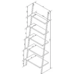 72" Loring 5 Shelf Leaning Bookshelf - Threshold™ 15 72" Loring 5 Shelf Leaning Bookshelf - Threshold™ -Furniture Sales Store GUEST f0a703db 6249 4024 8139 6e1bf2368058