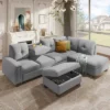 108" Reversible L-Shape Sectional Sofa Couch With Storage Ottoman-ModernLuxe 1 108" Reversible L-Shape Sectional Sofa Couch With Storage Ottoman-ModernLuxe -Furniture Sales Store GUEST f8aa75d1 b56f 4658 8399 800b638561cd