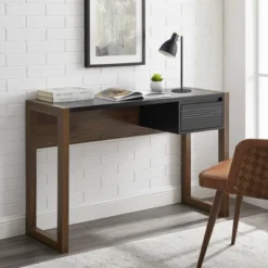 Claudine Chic Two-Tone Writing Desk With Grooved Drawer - Saracina Home 10 Claudine Chic Two-Tone Writing Desk With Grooved Drawer - Saracina Home -Furniture Sales Store GUEST fad55c29 2980 48fa 8fa5 f46453a5d7f5