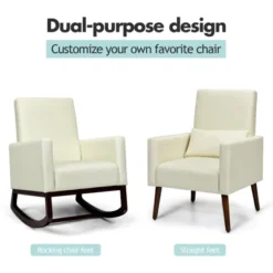 Tangkula 2-in-1 Upholstered Rocking Chair With Wood Leg & Pillow Relax Sofa Chair Light Grey/Beige/Dark Gray 19 Tangkula 2-in-1 Upholstered Rocking Chair With Wood Leg & Pillow Relax Sofa Chair Light Grey/Beige/Dark Gray -Furniture Sales Store GUEST fb3113fc 95e1 49e1 b4da d0d1b94e6231