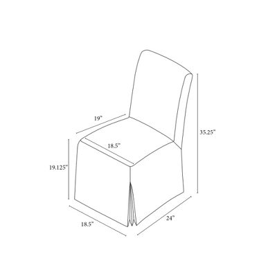 Canvas Slipcover Armless Dining Chair - Hearth & Hand™ With Magnolia 10 Canvas Slipcover Armless Dining Chair - Hearth & Hand™ With Magnolia - Image 8